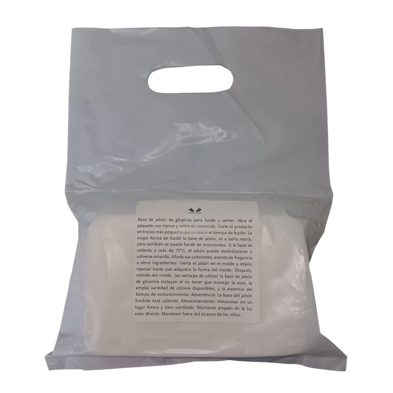 Base Jabon Glicerina Blanca Sin Sudor - Green Depot - Image 4