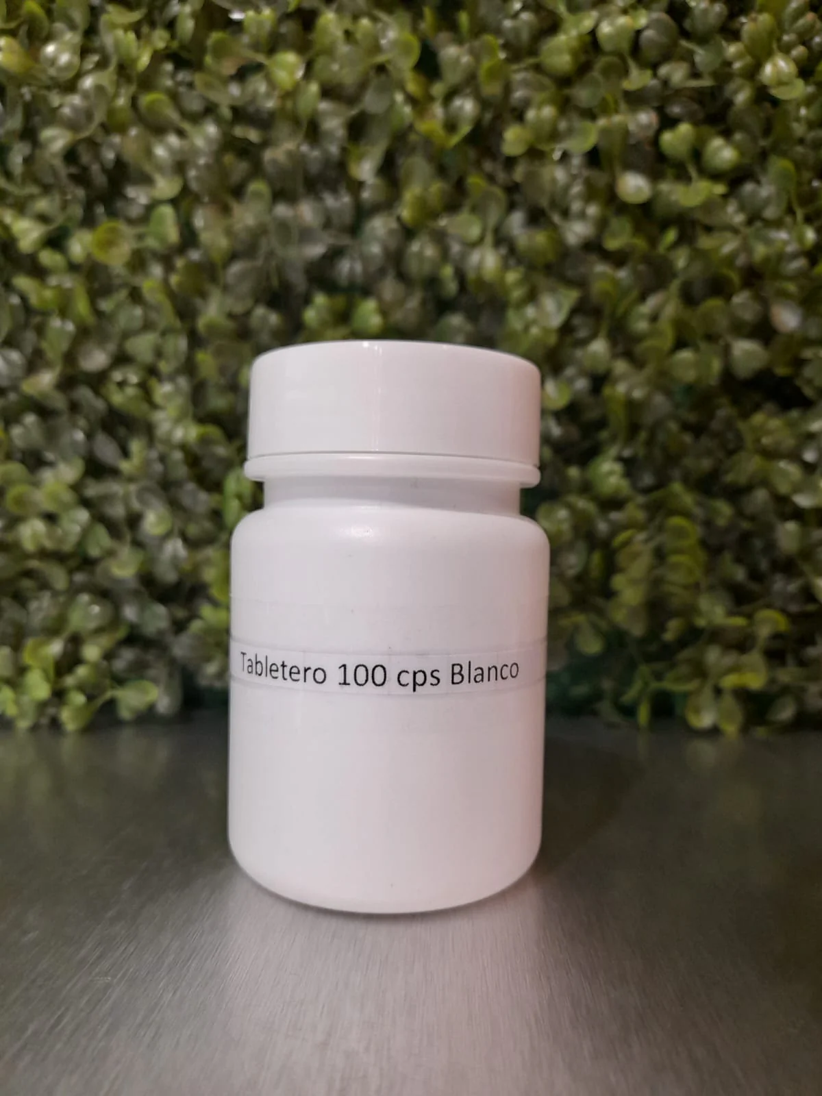 Frasco Pastillero PE-MK Blanco Tapa y LINNER - 100 capsulas