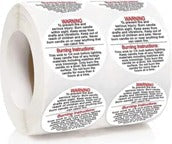 Etiqueta de Advertencia 25pk - 3.5cms - Image 2