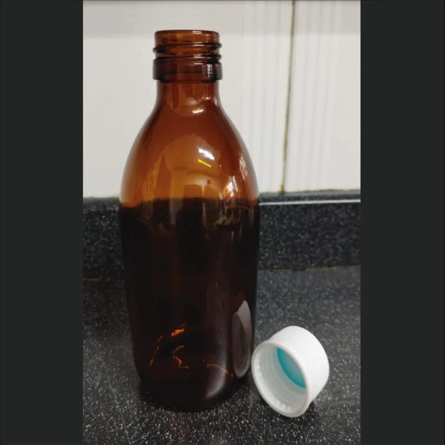 Frasco Vidrio Amber c/Tapa Rosca 28mm - 240ml
