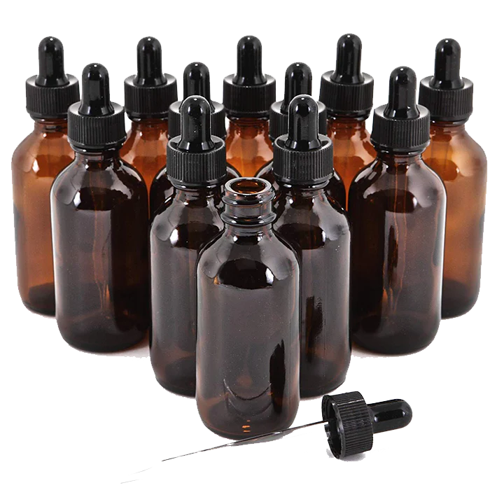 Gotero Vidrio Amber c/pipeta vidrio T/negra - 30ml
