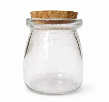 Vaso vidrio c/tapa corcho 100ml - No.8