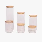 Vaso Vidrio - Clear c/Tapa Madera 6cmx8cm - 220ml - Image 3
