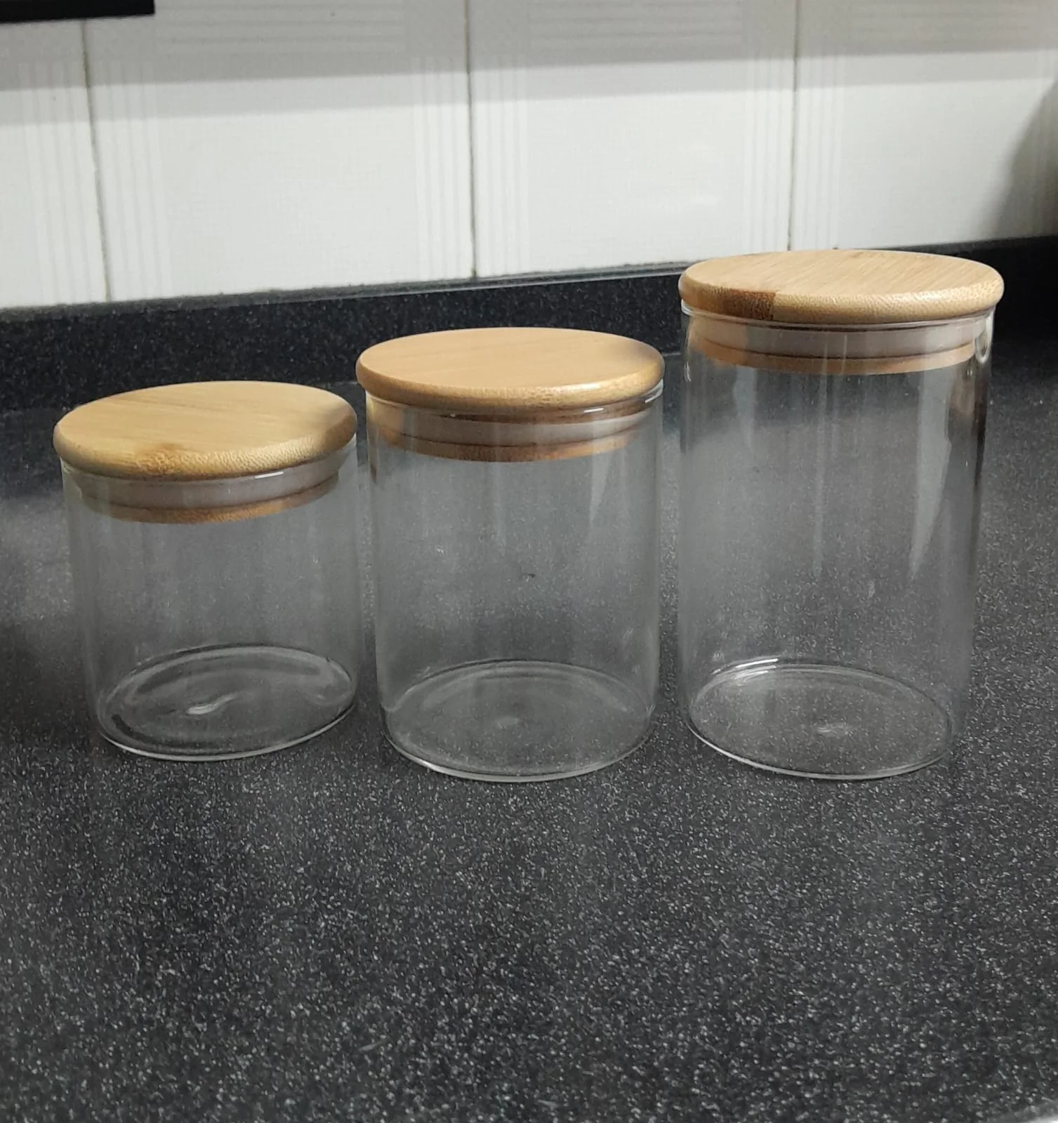 Vaso Vidrio - Clear c/Tapa Madera 6cmx8cm - 220ml - Image 7