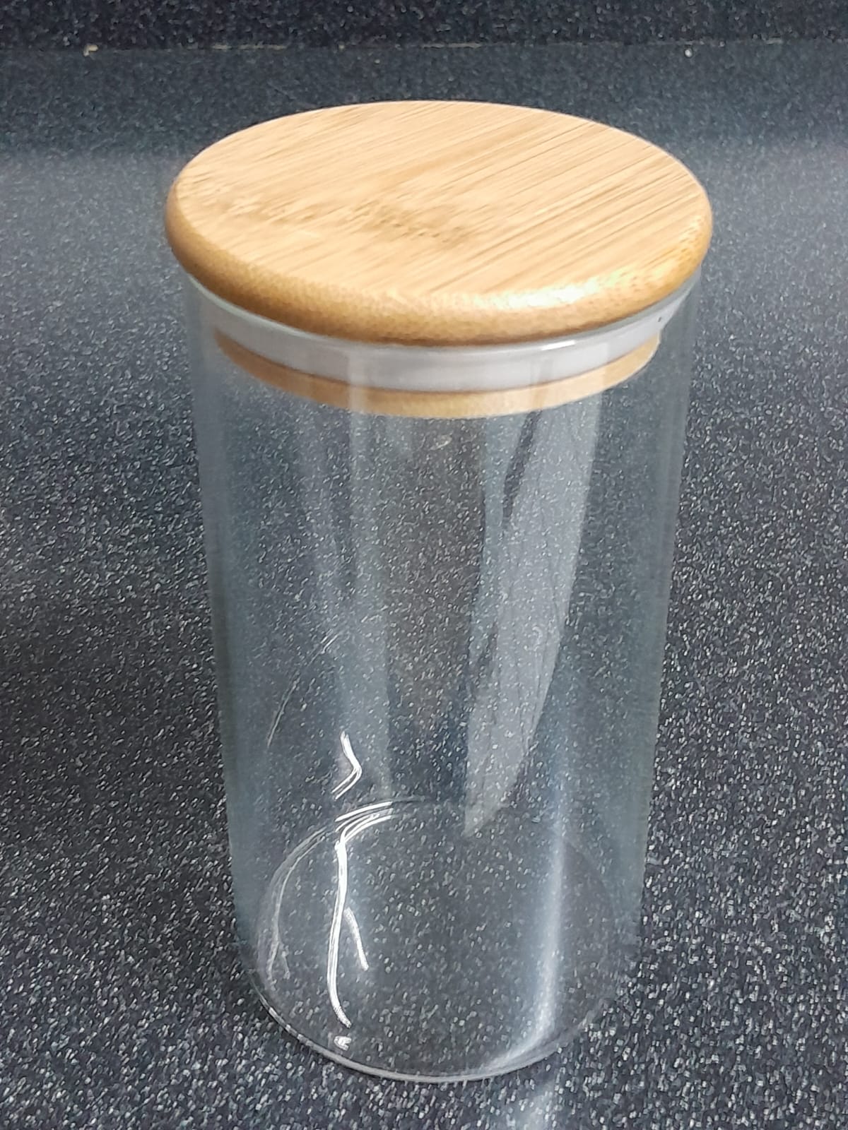 Vaso Vidrio - Clear c/Tapa Madera 8x15cm - Image 6